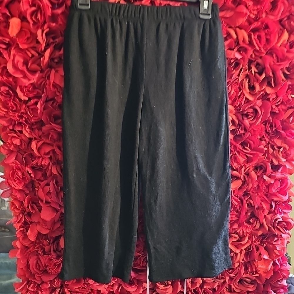 Art Class Girls  Black Wide Leg Capri Pants Size 10/12